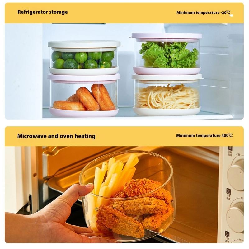 Heat Resistant Glass Meal Preparation Container With Lid Ideal For Students Professionals Stackable Lunch Box