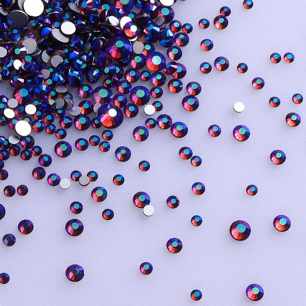 High Quality Rhinestone Non Hotfix Bulk Transparent Crystal AB Glass Rhinestones Mixed Sizes