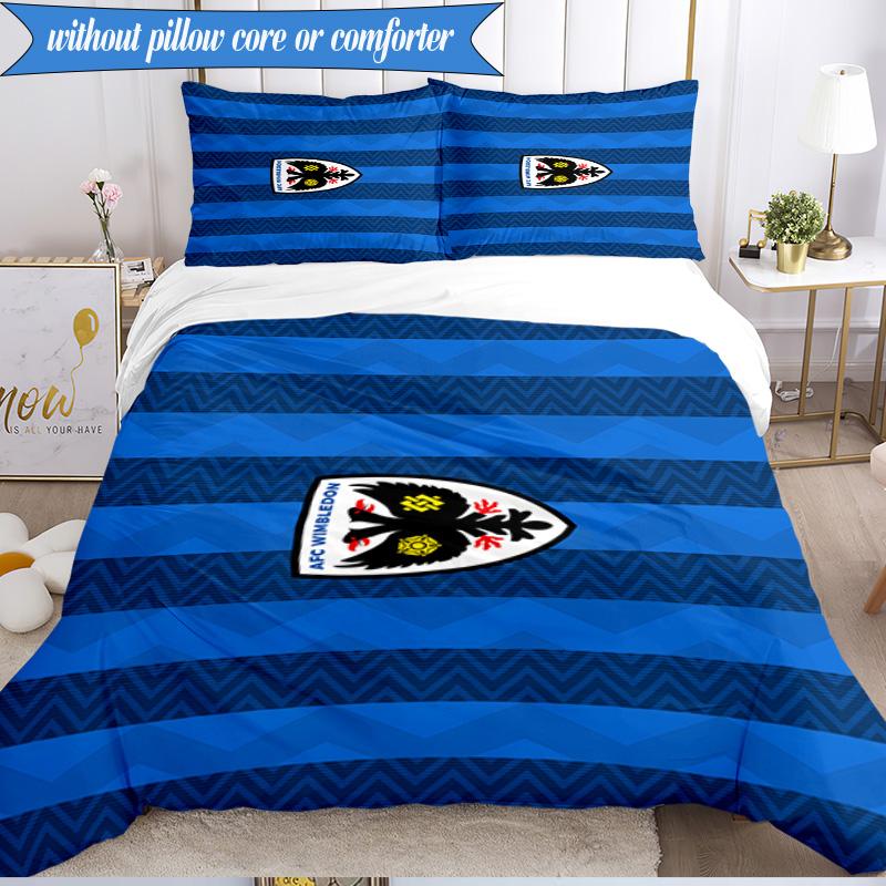 3PCS Afc Crest Printed Soft Bedding Set,Including 1pc Duvet Cover And 2pcs Pillowcases Perfect for Bedroom, Dormitory, Fan gift