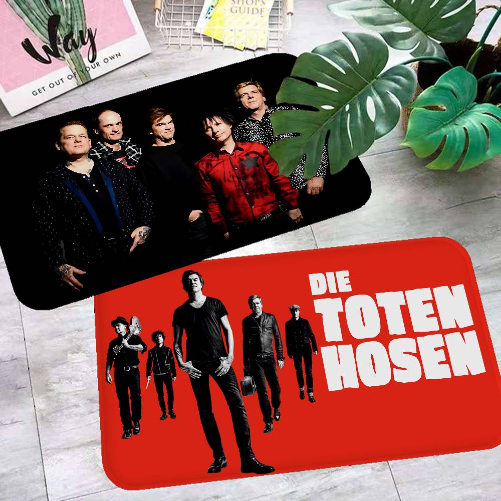 Коврик для входной двери с изображением группы Die Toten Hosen, стирающийся, нескользящий, для гостиной, зоны дивана и кресел, кухонный, приветственный коврик