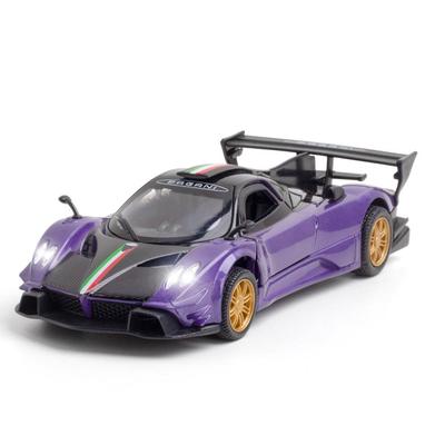 1:32-масштабная литая под давлением машина Pagani Zonda Revolution, суперспортивный автомобиль, металлическая модель, со световым звуком, коллекция игрушек для автомобилей