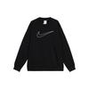 Nike Geometric Logo Print Crew Neck Sweatshirt Women Tops Black DQ5543-010