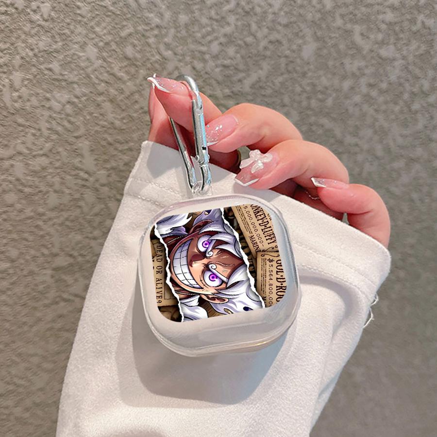 Anime Ones Pieces Clear Earphone Cases Cover With Hook Case For Samsung Galaxy Buds 4Pro Live 2Pro 3 FE 2 4 Pro 3Pro