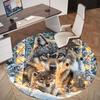 1PC Wolf Snowy Forest Office Round Area Rug, Under Office Chairs Bedroom Living Room Home Decor,Carpet for Office, -1110202