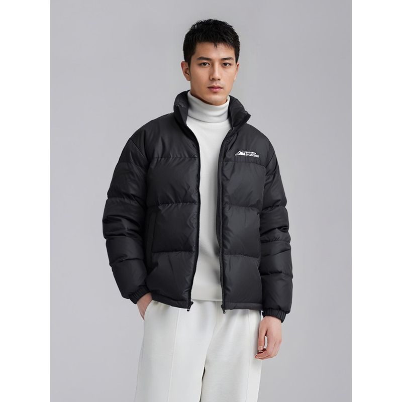 Sports Stand Collar Contrast Color Jacket down Jacket Men's Winter Thickened Fashion Brand Cotton-Padded Coat Outwear Export Men's Cotton Clothes