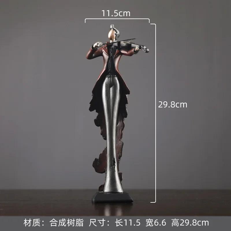 Винтаж Играть на музыкальном инструменте Группа Украшения Искусство Персонаж Модель Статуя Творчество Фигурки Для Интерьера Аксессуары Для Стола Ремесла