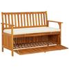 Garden Storage Bench Solid Acacia Wood 120 x 63 x 84 cm