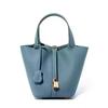 Women's Niche Design Casual Genuine Leather Bucket Handbag