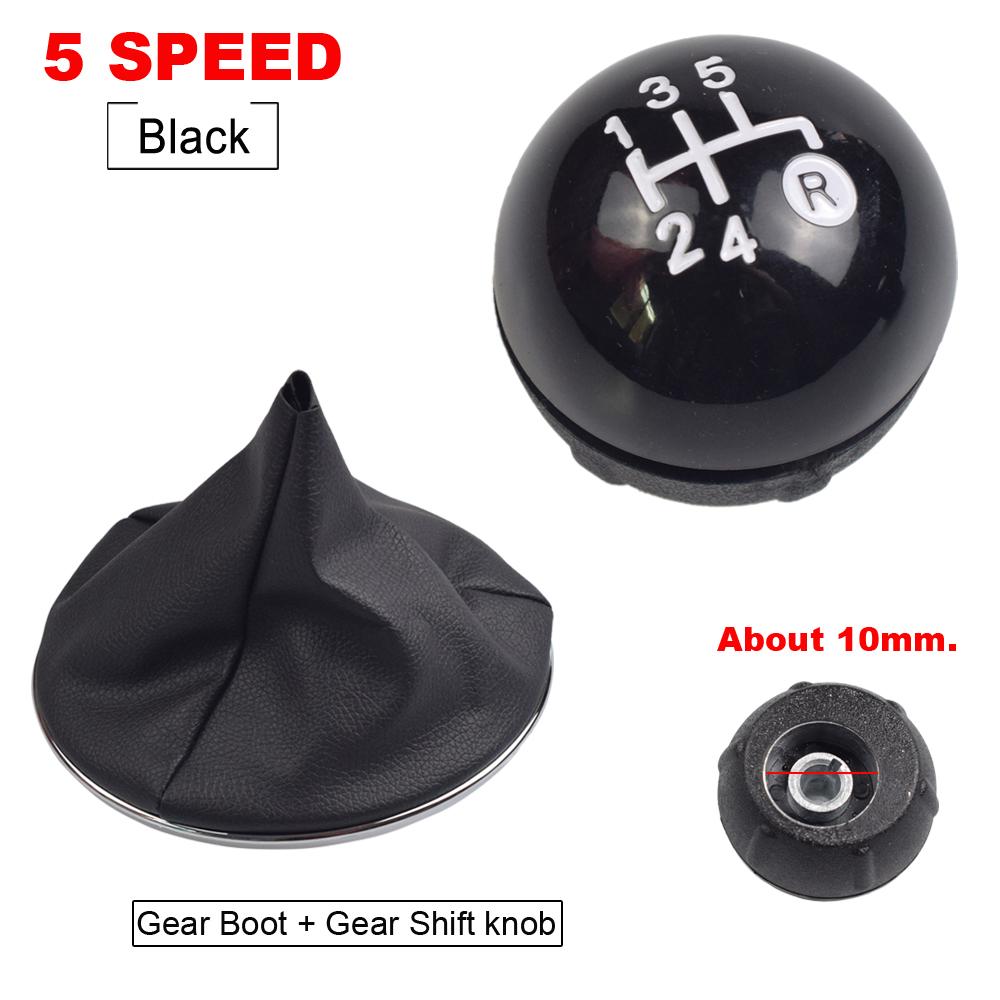 5 6 Speed Gear Shift Knob for Fiat 500 2012-2018 Chrome+Red 55344048