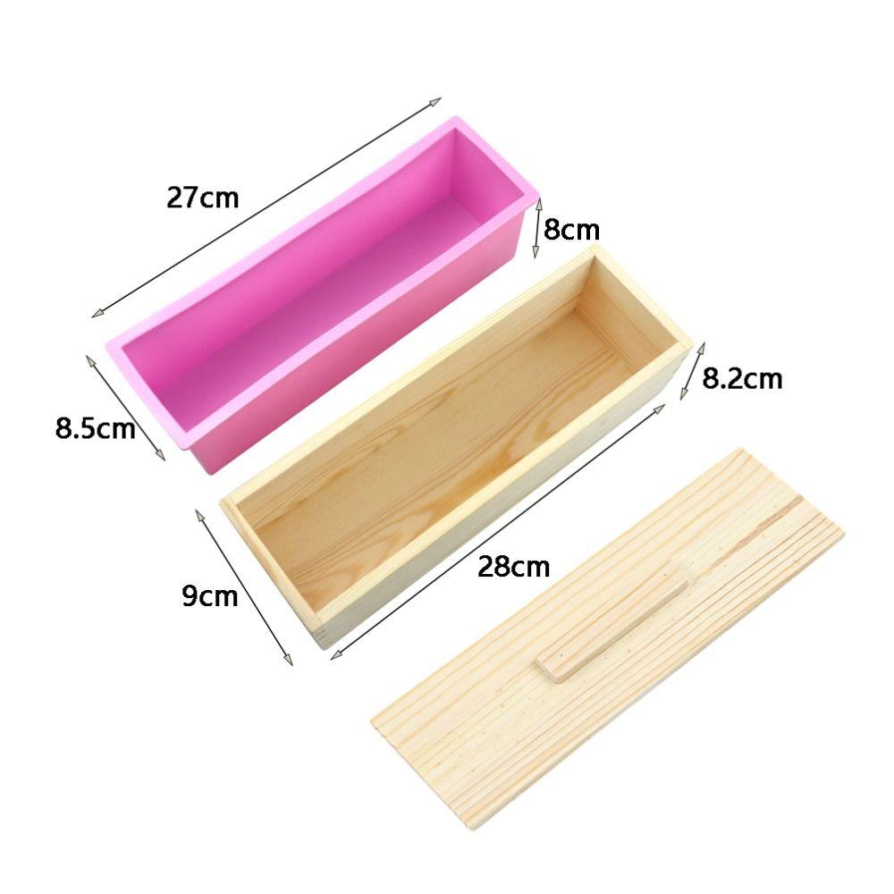 Прямоугольная форма для хлеба с деревянной коробкой и крышкой, форма для тостов, форма для мыла DIY из силикона, торт
