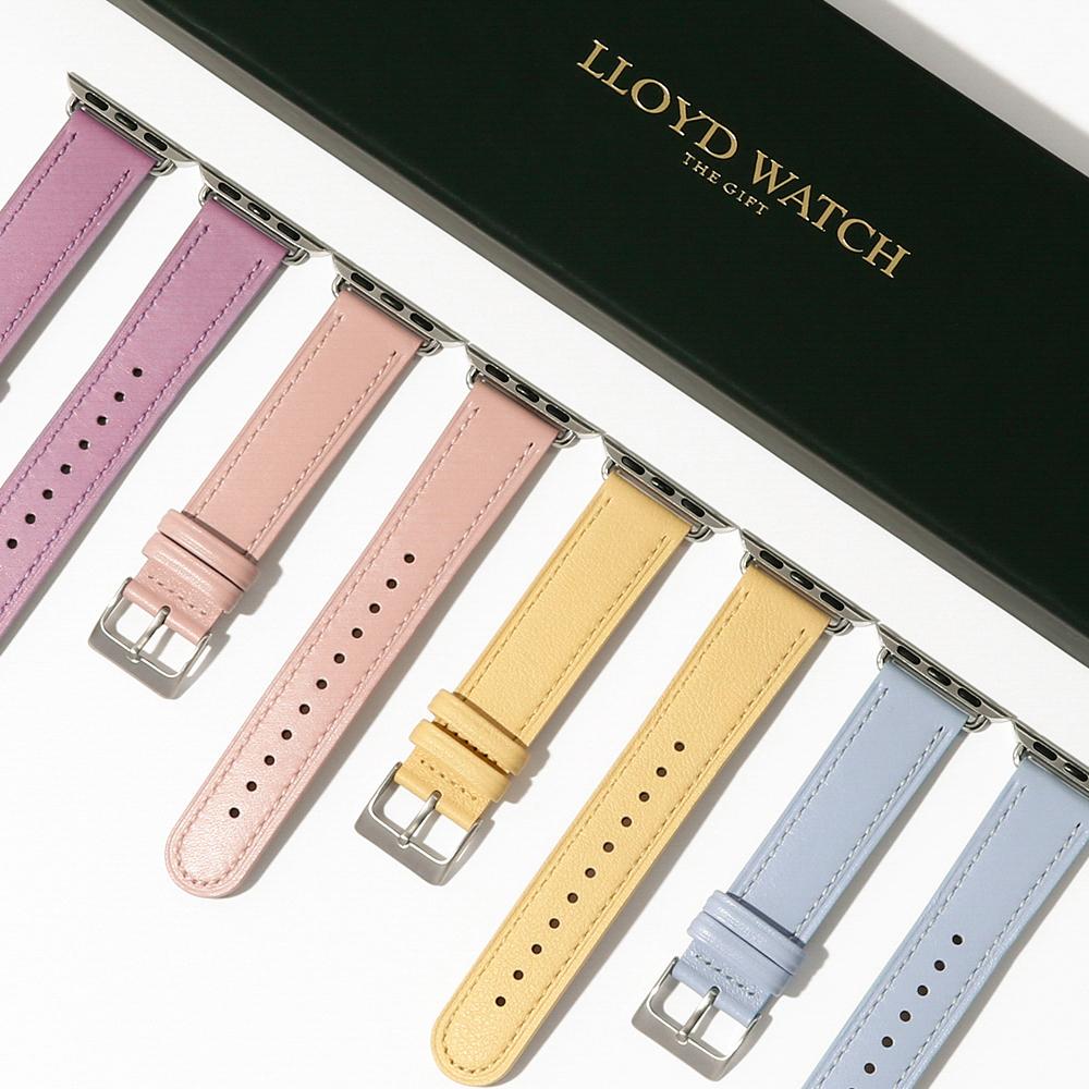 Loideu [Совместимый с Apple Watch] Цвет Нержавеющая сталь Премиальный кожаный ремешок для Apple Watch 40(38)мм (Выберите 1 из 24 типов)