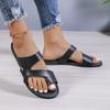 2024 Летняя женская обувь Высококачественные однотонные женские тапочки большого размера Модные повседневные женские пляжные тапочки