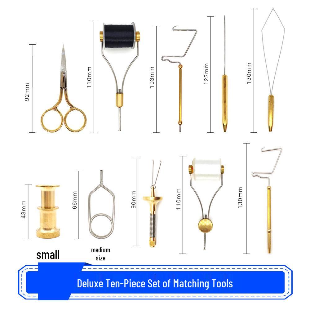 Тиски для вязания мушек Egret Fly BLF-A с вращением на 360°, с узловязом, мотовилом для лески, инструментом для даббинга и плоскогубцами для вязания крючков