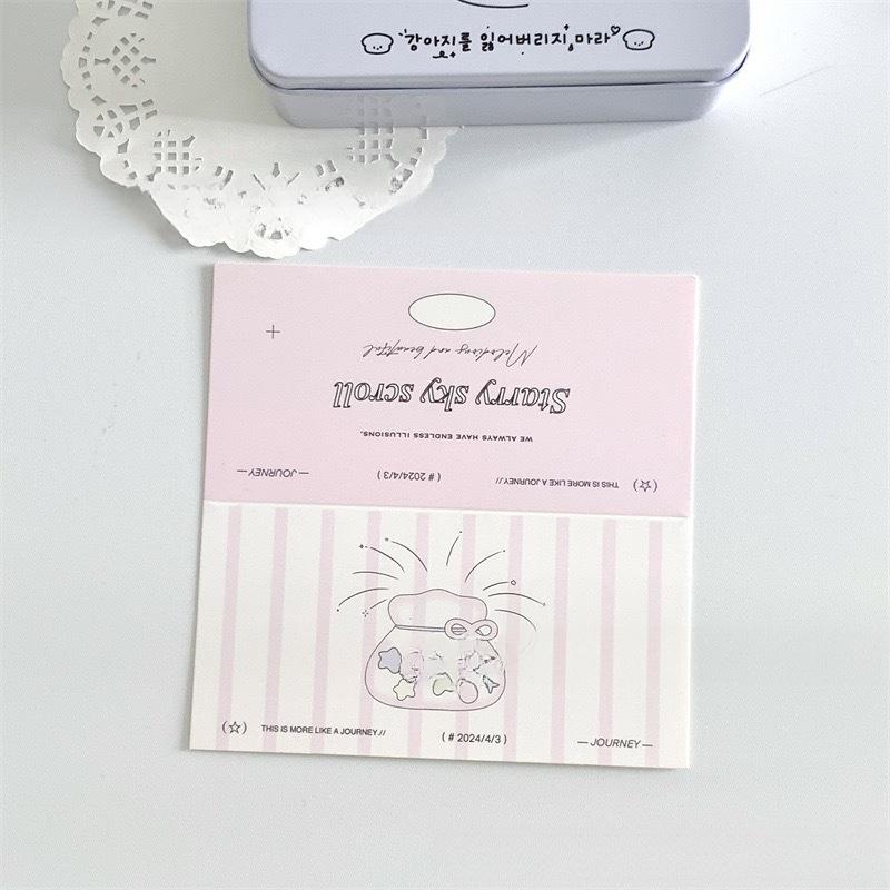 10Pcs 13cm Candy Color Folding Card Head Kawaii Girl Kpop Idol 3-inch Photo Card DIY Packing Bag Decorative Card Top