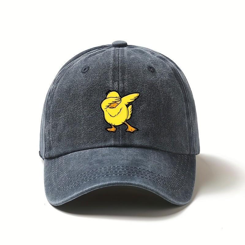 Бейсболка с утенком-даббером, стираный хлопок, регулируемая кепка-snapback, смешной принт, уличная одежда