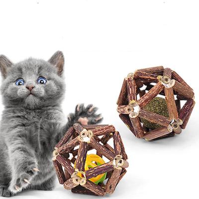 Cat Wood Tian Li Mint Устойчивые к укусам зубы Коренные стержни Cats From Hey Linglong Ball Товары для домашних животных