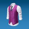 European Men's Halloween Jacquard Suit Vest for Stage Performance