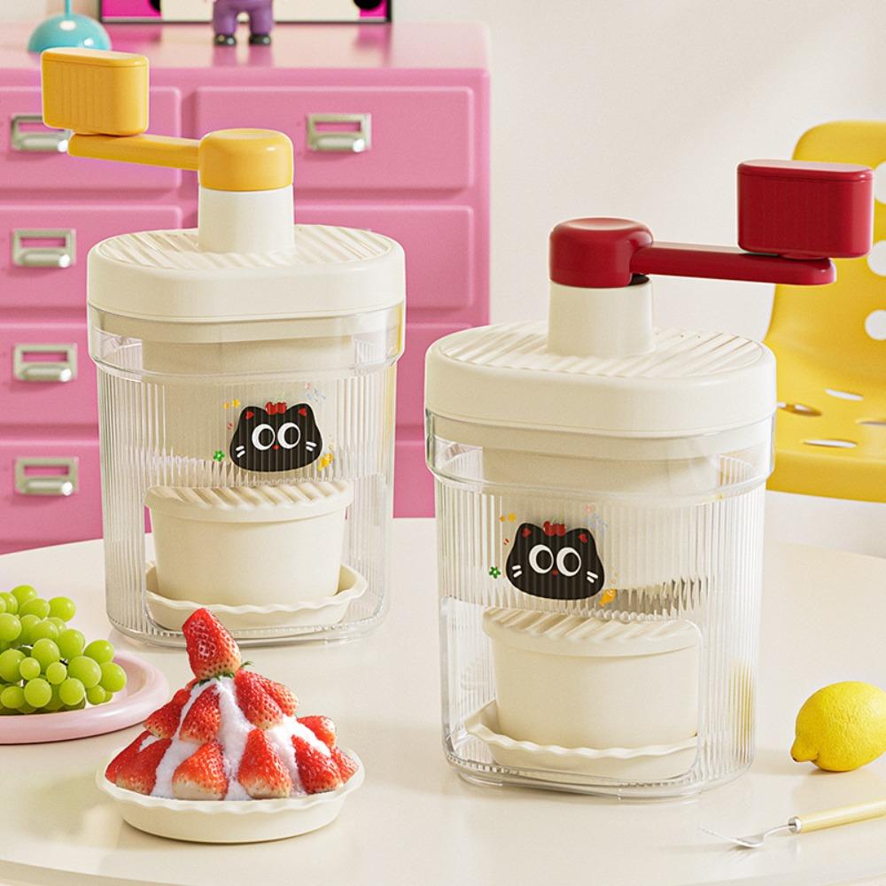 with Bowl Shaved Ice Machine Hand Crank Smoothie Maker Kitchen Acceesories Ice Crushers  Dessert
