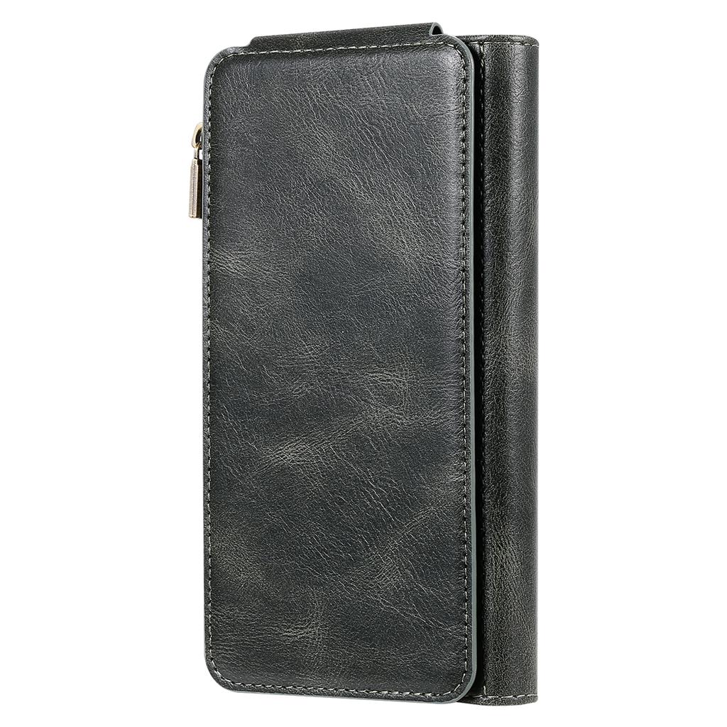 For iPhone 17 Air Phone Case PU Leather Zipper Wallet Detachable Cover