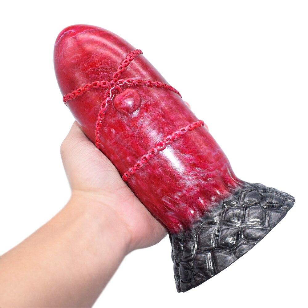 Женский мастурбатор, фаллоимитатор с присоской, круглая головка, анальная пробка, жидкий силикон, большая анальная пробка, секс-игрушка для фистинга, реалистичный член