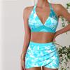 Women's Swimwear Tankini 2 Piece Swimsuit Leaves Vacation Bathing Suits