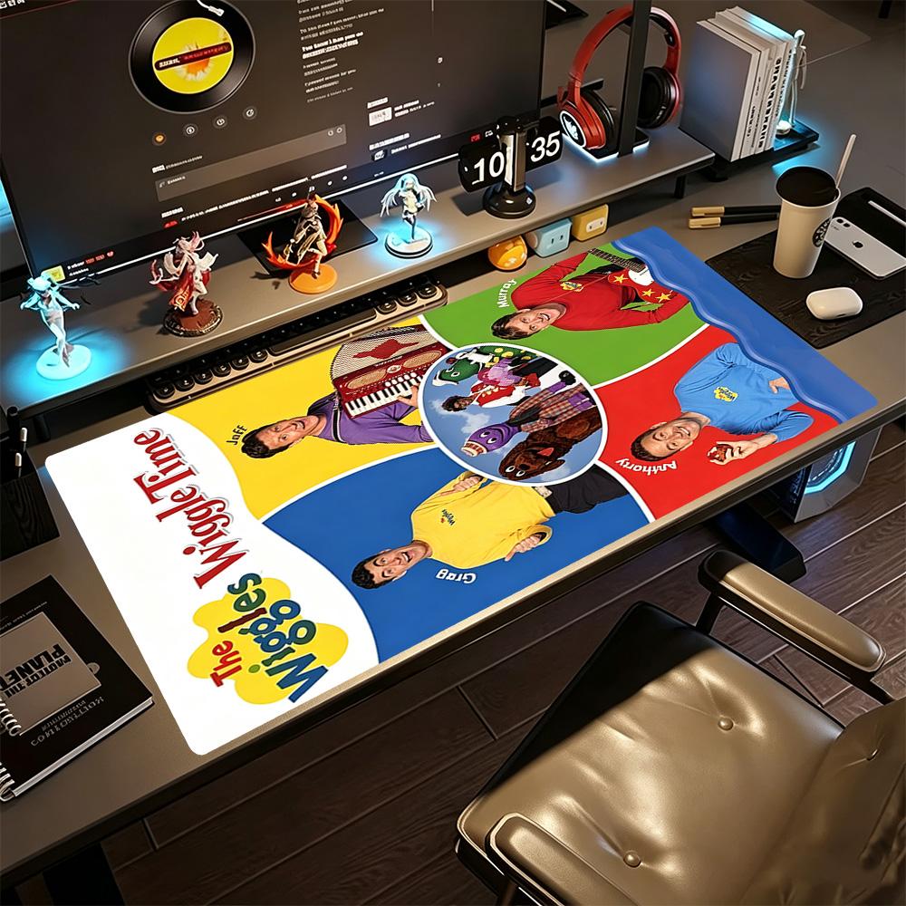 Wiggles Large Mouse Pad Desk Mouse Pad Ultra-Long Desk Mat Non-Slip Rubber Bottom Office and Gaming Desk Decoration