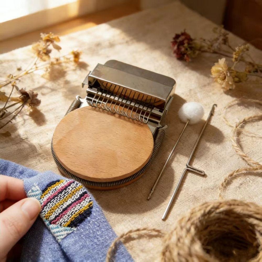12 14 Hooks Small Loom Beautiful Stitching Weaving Loom Speedweve Type Loom  for Clothes Mending