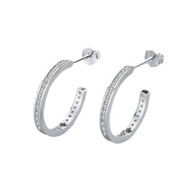 Серьги-гвоздики из стерлингового серебра 925 пробы в корейском стиле с геометрическим узором, модные, полные бриллиантов, темпераментные, универсальные серьги