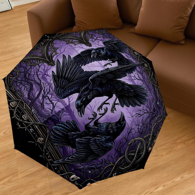 1PC Crows Gothic Umbrella-8-Rib Reinforced Portable Folding Travel Suitable for All Seasons Outdoor Daily Use Is an Ideal Choice -K0378