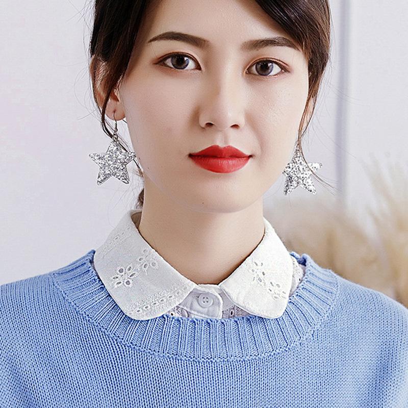 Faux False Fake Collar Detachable Dickey White Blouse Half Shirts for Women Girl