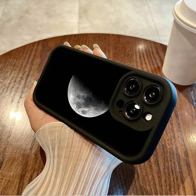 Модный чехол с принтом луны, гибкий, мягкий, силиконовый, TPU, чехол на всю заднюю панель для iPhone Samsung