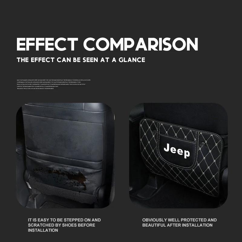 Для Jeep 1 шт. Защита спинки автомобильного сиденья Антипинающая накладка Для Jeep Wrangler Renegade Compass Grand Cherokee Patriot Rubicon Li