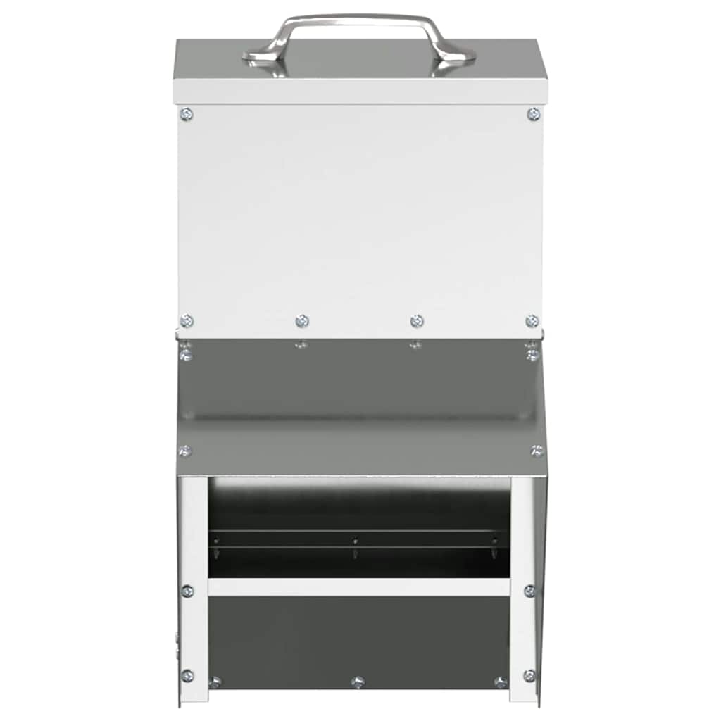 Chicken Feeder Silver 20 x 25 x 35 cm Galvanized Steel