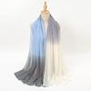 Новый однотонный универсальный танцевальный шарф из шифона и шелка с градиентным переходом, летний тонкий декоративный дорожный солнцезащитный платок-шаль для женщин