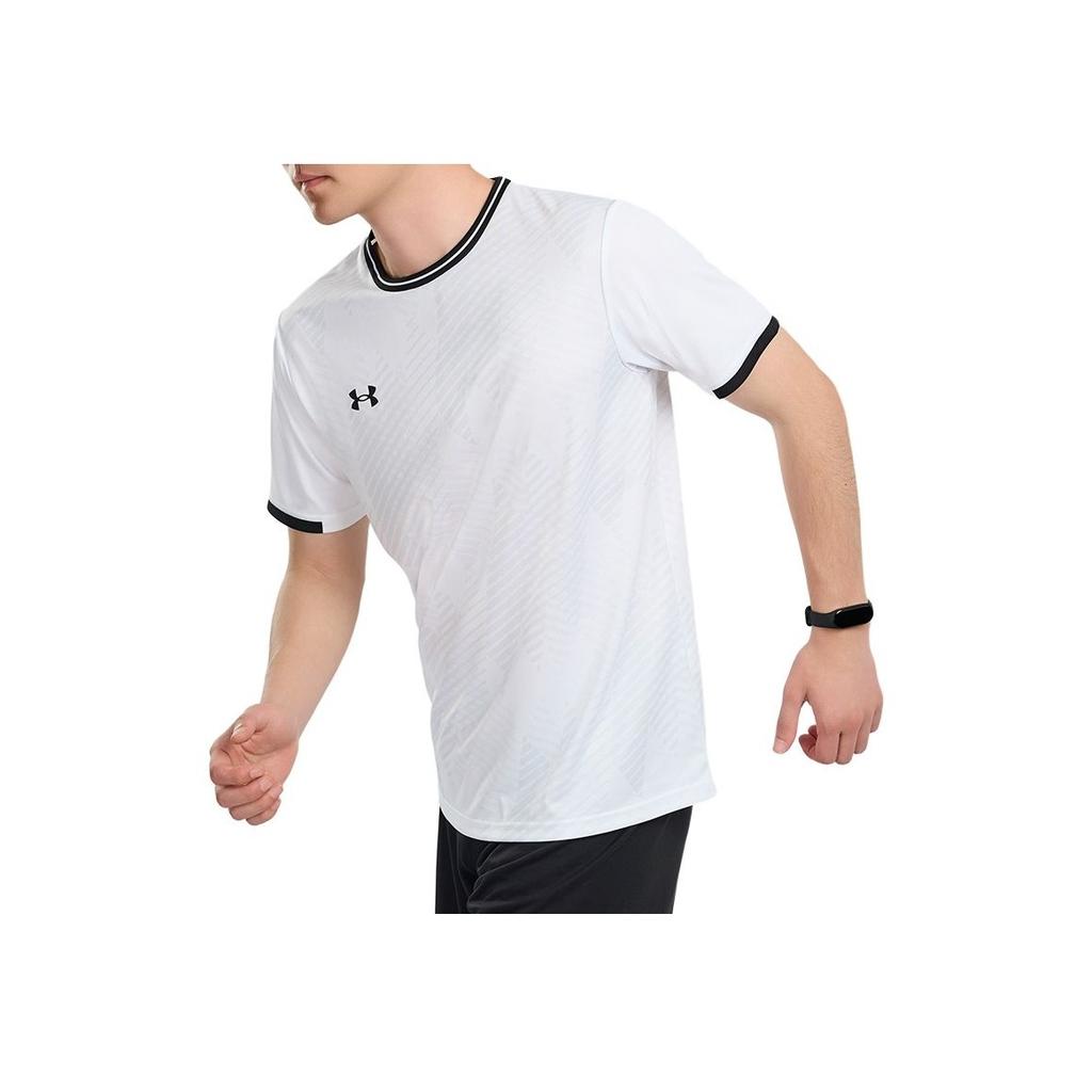 Under Armour Soccer Apparel Series Logo Sports Breathable Short Sleeve Jersey Unisex Jersey White 25500522-100