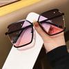 Women Outdoors Square Sunglasses for Men Oversized White Tea Original Brand Design Sun Glasses Female Shades Travel Sunshade