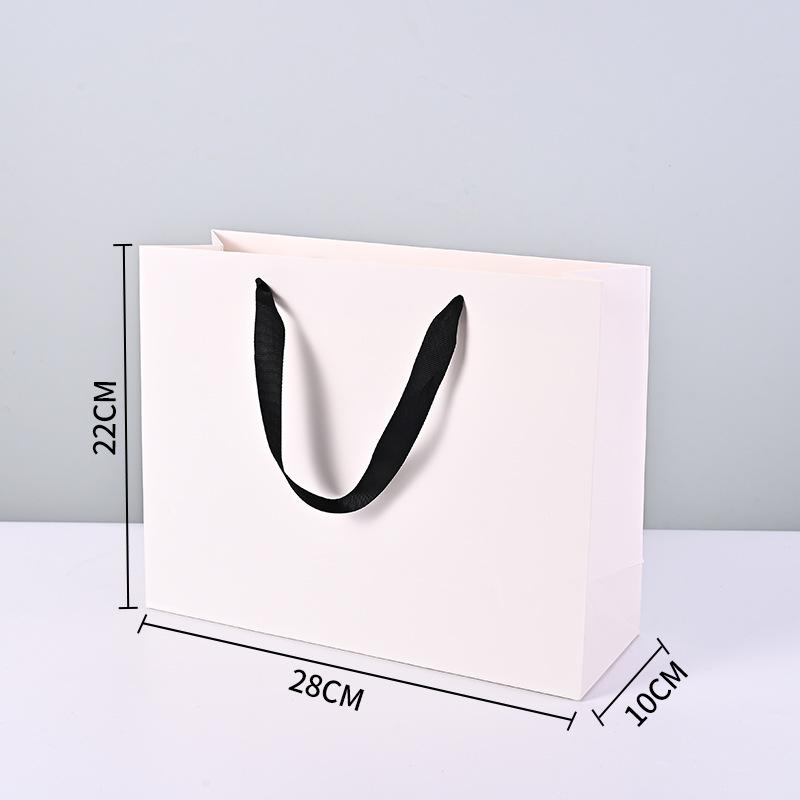 Golden Border Tote Pouches Paper Bag with Handle DIY Crafts Clothing Gift Box Sacks Black Border Birthday Christmas Wedding and Bridesmaid Gift Bags