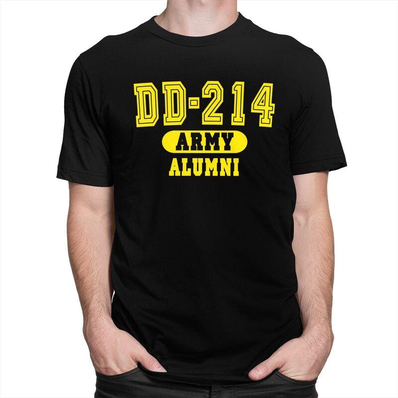 Custom Trendy DD214 US Army Alumni T Shirt Men Pure Cotton Tshirt Veteran Day Patriotic Tee Tops Streetwear Tshirts