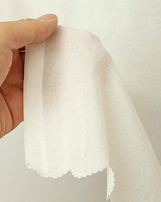 Кафе Curtain Heaven Степень защиты от УФ-лучей Трудно увидеть при Пушистый и легкий Ширина 142 см х Длина 75 см для Кухонного использования Шторы, 93,5%, Ночь, Кружево,