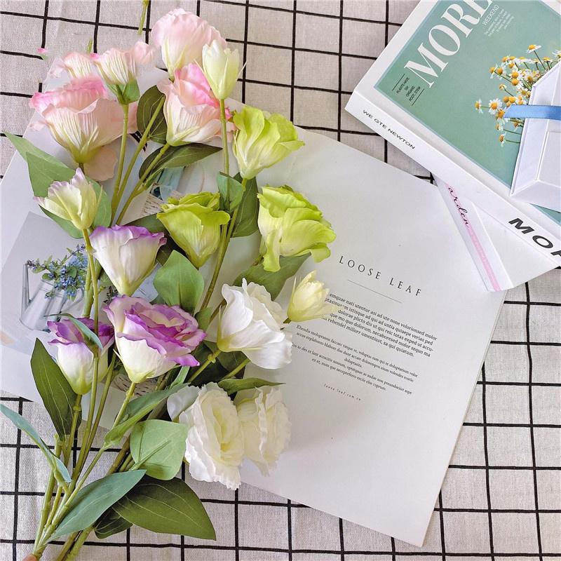 1 шт. розы эустома искусственные розы шелковые цветы европейские искусственные цветы для дома сада свадьбы вечеринки наружного внутреннего украшения