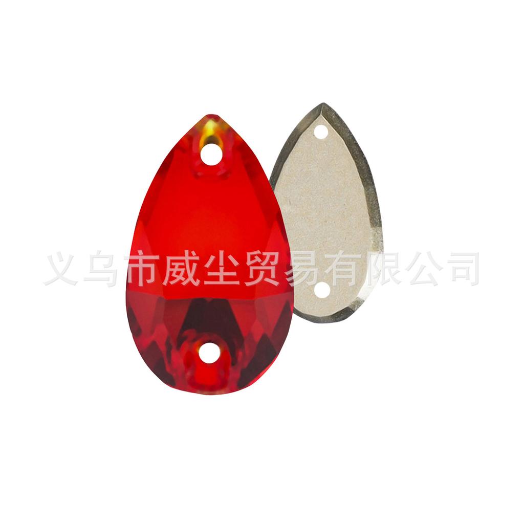 K9 Weichen Glass Boutique, ручная работа, сверло с плоским дном, двойным отверстием, капля воды, плоская пряжка, цветной бриллиант особой формы, самодельное/двойное отверстие, сверло для драгоценных камней