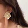Ювелирные изделия Ракушка Французский цинковый сплав Цветочные серьги Жемчужные серьги-гвоздики Женские серьги Корейские серьги