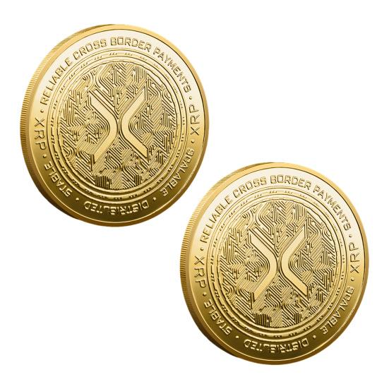 Памятная монета XRP Coin Символ финансовых инноваций Монета XRP Ethereum, выделяющая ведущие цифровые монеты Подарок для энтузиастов Образовательный