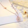 Rose Gold Sun Necklace Fashionable Micro-inlaid Collarbone Chain