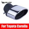 1Pc For Toyota Corolla Exhaust Muffler Tip Tail Pipe End Trim Finisher Stainless Chrome Cover