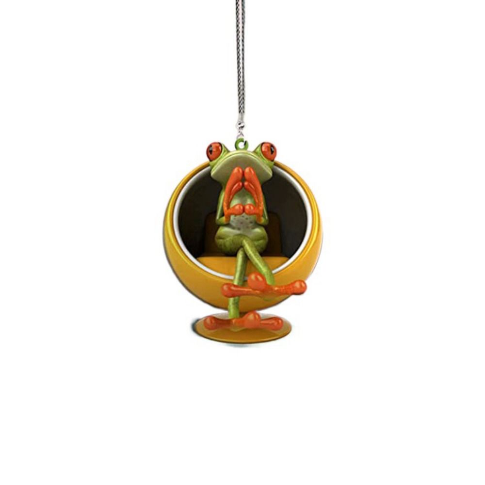 Зеленая лягушка декоративная подвеска из мультфильма «Рождественская елка» из акрила, подвеска на зеркало заднего вида для салона автомобиля