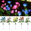 5-head Solar Lights, Rose Lights, Outdoor Decorations, Lawn Lights, Courtyard Gardens, Christmas and Halloween Party Decorations