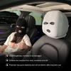 2 PCS Car Headrest Cover, Personalized Funny 3 Hole Auto Seat Full Face Mask Headcover, Ski Mask Wrap Protection for Front Seat Head Rest Decoration,