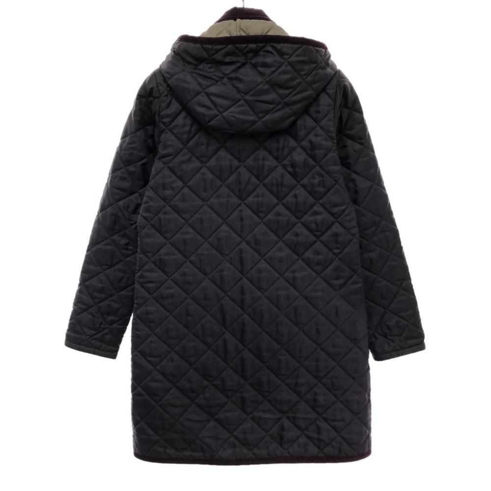 LAVENHAM Сделано в Англии С капюшоном Стеганое пальто 36 Фиолетовый Женский Б/У