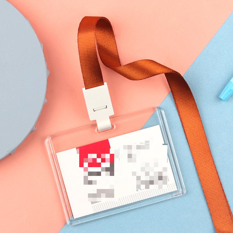 Модный акриловый прозрачный чехол для автобусных карточек, держатель для рабочей карты с ремешком, чехол для рабочей карты для женщин и мужчин, держатель для кредитных карт